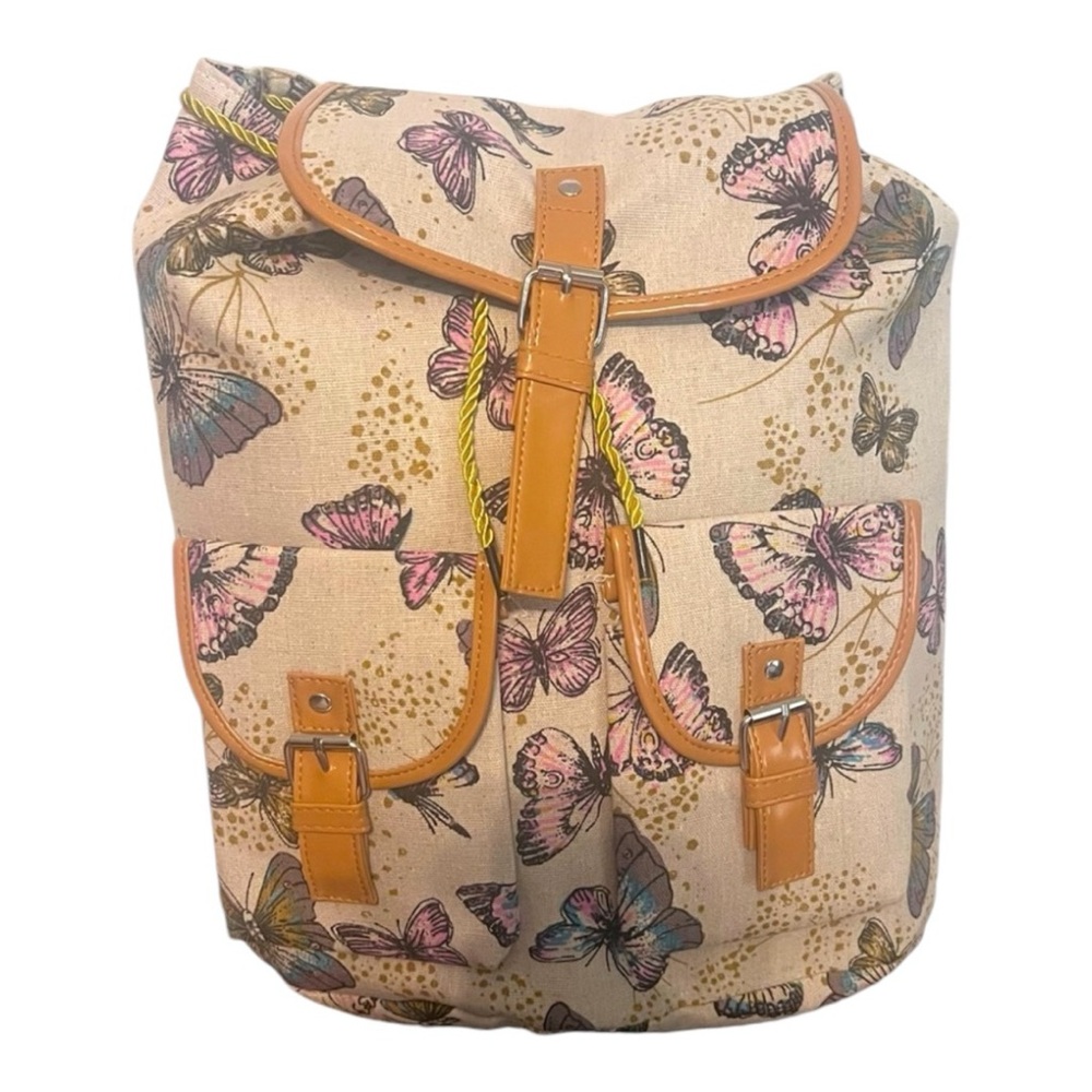 NWOT Butterfly BackPack - Book Bag - Over Night Bag - Travel Bag